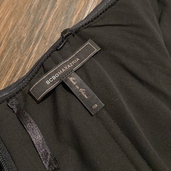 BCBGMaxAzria black strapless sweetheart peplum dress - Picture 10 of 10